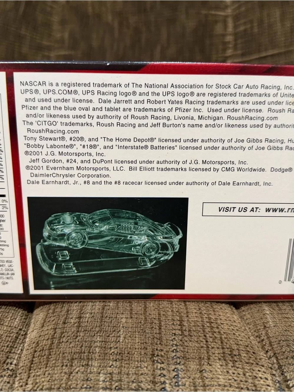 Nascar Red and Black Branded Box Artwork